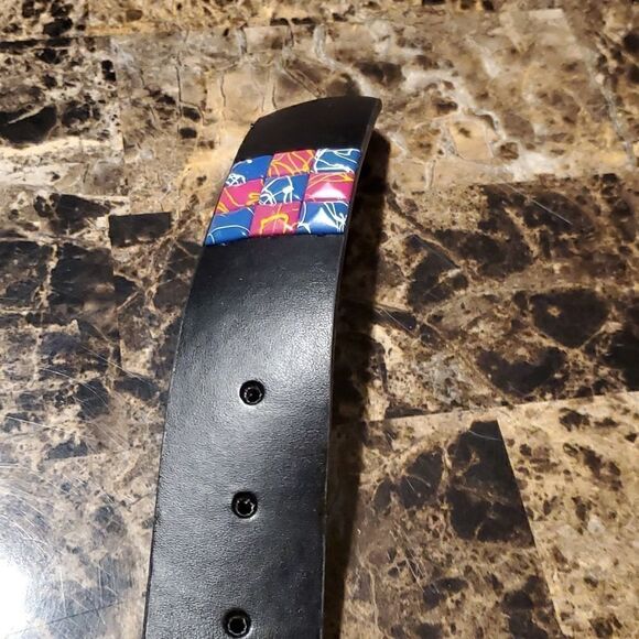 1.5 inch pyramid studded belt - pink and purple - Picture 2 of 5